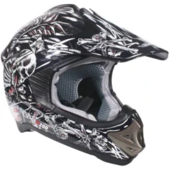 Duchinni D200 Moto-X Helmet (Black/White)