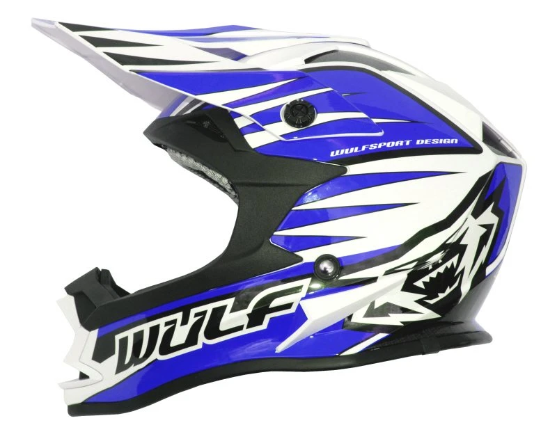 Wulfsport Cub Advance Kids Moto-X Helmet (Blue)