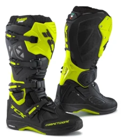 TCX Comp Evo Michelin Moto-X Boots (Black/Flo Yellow)