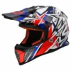 LS2 MX437 Fast Strong Moto-X Helmet (White/Red/Blue)
