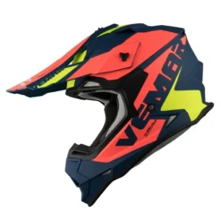 Vemar Taku Blade Moto-X Helmet (Matt Navy|Orange)