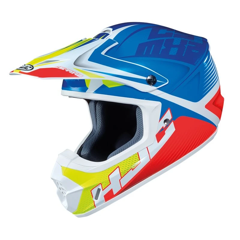 HJC CS-MX II Ellusion Moto-X Helmet (Blue/White/Yellow)