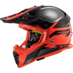 LS2 MX437 Fast Evo Roar Off Road Helmet (Matt Black/Red)
