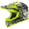 LS2 MX437J Fast Mini Evo Crusher Kids Moto-X Helmet (Black/Hi Vis Yellow)
