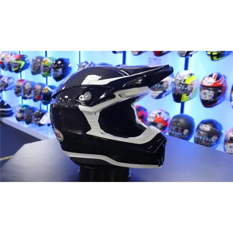 Bell Moto-10 Spherical Mips Helmet (Black Carbon/White) - Image 2