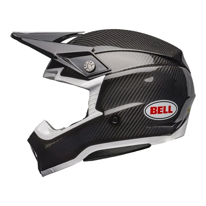 Bell Moto-10 Spherical Mips Helmet (Black Carbon/White) - Image 3