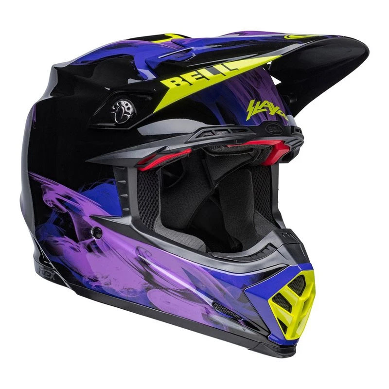 Bell Moto-9S Flex Helmet (Slayco Black/Purple) - Image 2