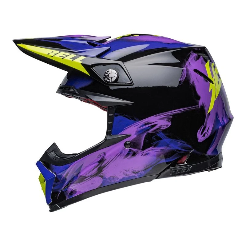 Bell Moto-9S Flex Helmet (Slayco Black/Purple) - Image 3