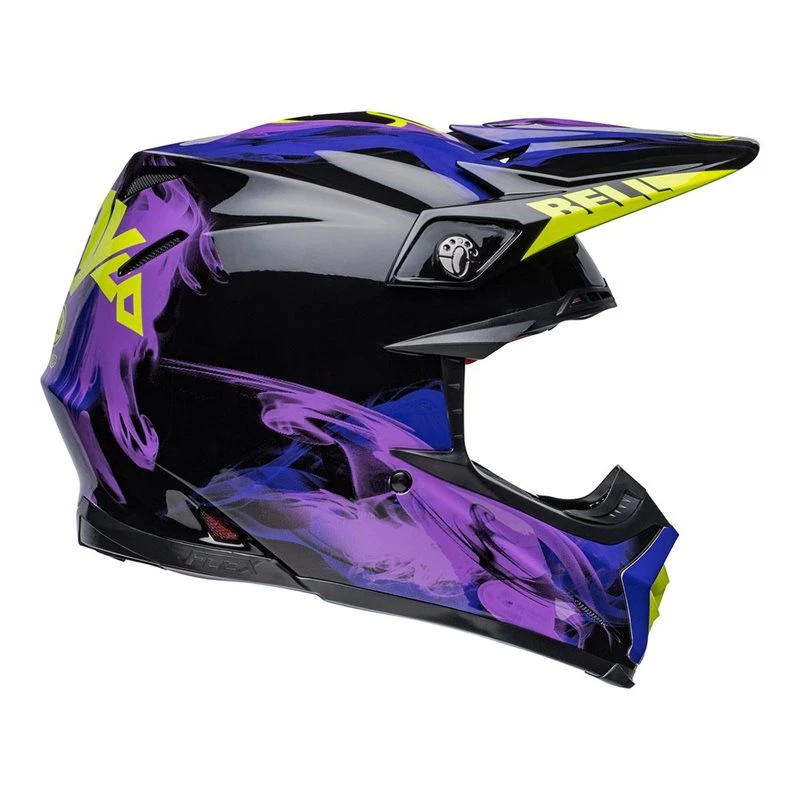 Bell Moto-9S Flex Helmet (Slayco Black/Purple) - Image 4