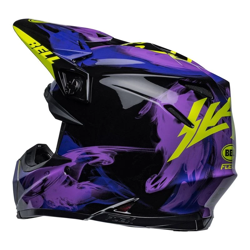 Bell Moto-9S Flex Helmet (Slayco Black/Purple) - Image 5