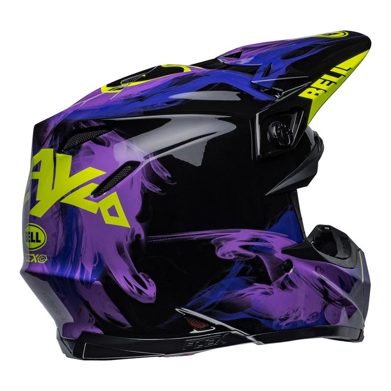 Bell Moto-9S Flex Helmet (Slayco Black/Purple) - Image 6