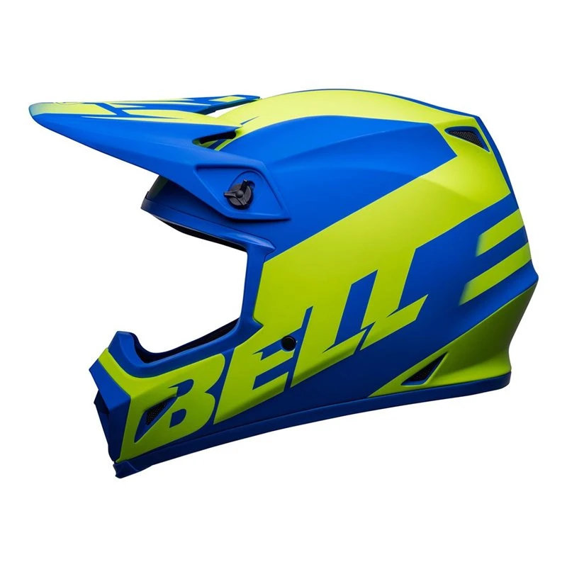 Bell MX-9 Mips Helmet (Disrupt Matte Classic Blue/Hi-Viz Yellow) - Image 3