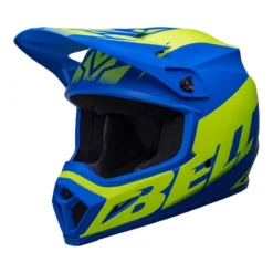 Bell MX-9 Mips Helmet (Disrupt Matte Classic Blue/Hi-Viz Yellow)