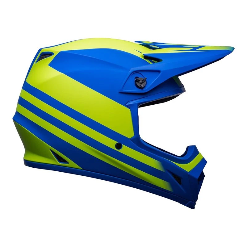 Bell MX-9 Mips Helmet (Disrupt Matte Classic Blue/Hi-Viz Yellow) - Image 4