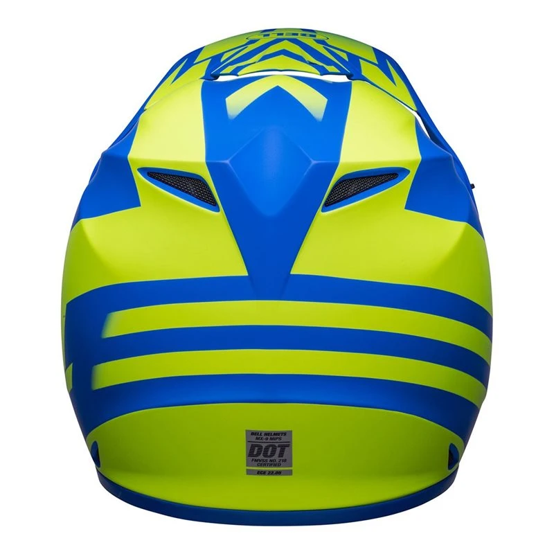 Bell MX-9 Mips Helmet (Disrupt Matte Classic Blue/Hi-Viz Yellow) - Image 8