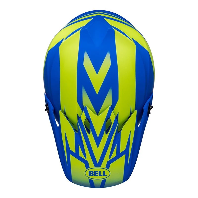 Bell MX-9 Mips Helmet (Disrupt Matte Classic Blue/Hi-Viz Yellow) - Image 9