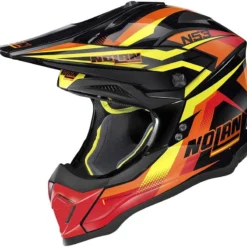 Nolan N53 Fender MX Helmet (Black/Orange/Yellow)