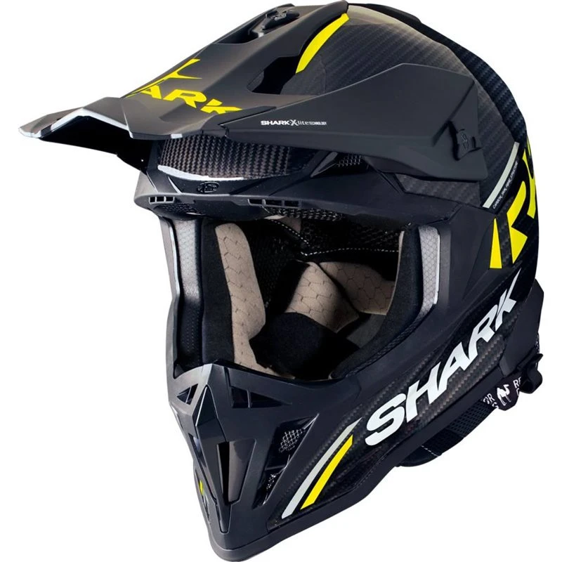 Shark Varial RS Flair Carbon Motocross Helmet (Black/Yellow)