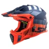 LS2 MX437J Fast Mini XCode Kids Moto-X Helmet (Matt Orange/Blue)