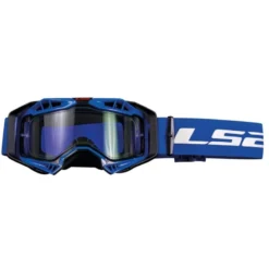 LS2 Aura Motocross Goggles With Clear Lens (Blue)