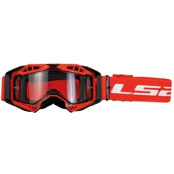 LS2 Aura Motocross Goggles With Clear Lens (Red)