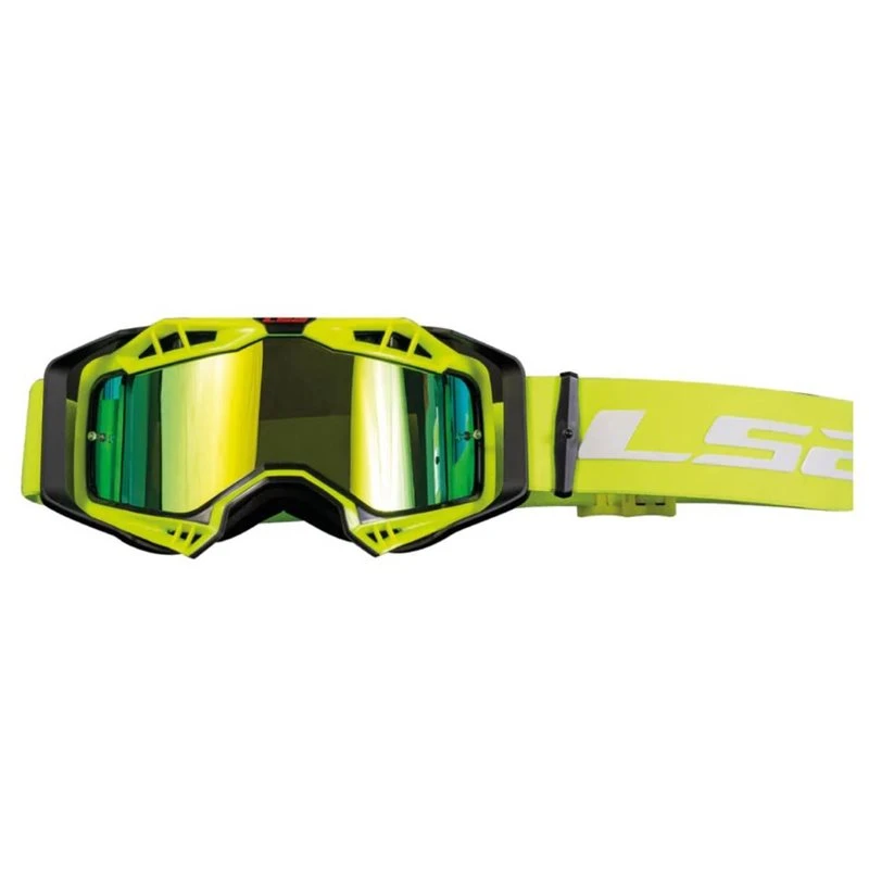 LS2 Aura Pro Motocross Goggles With Iridium Lens (Yellow)