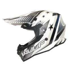 Wulfsport Iconic Motocross Helmet (White/Black)