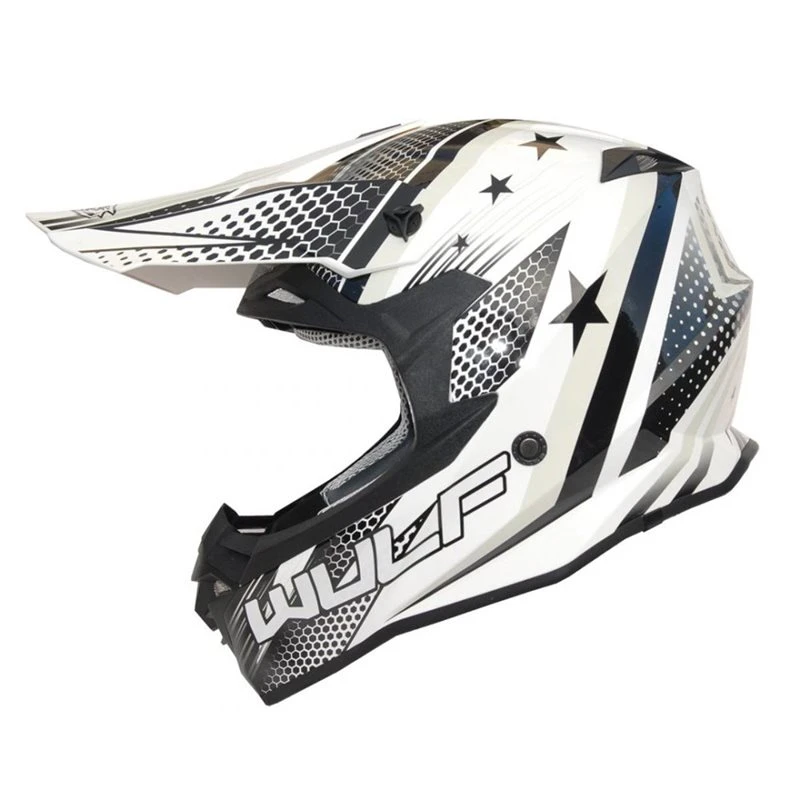 Wulfsport Iconic Motocross Helmet (White/Black)