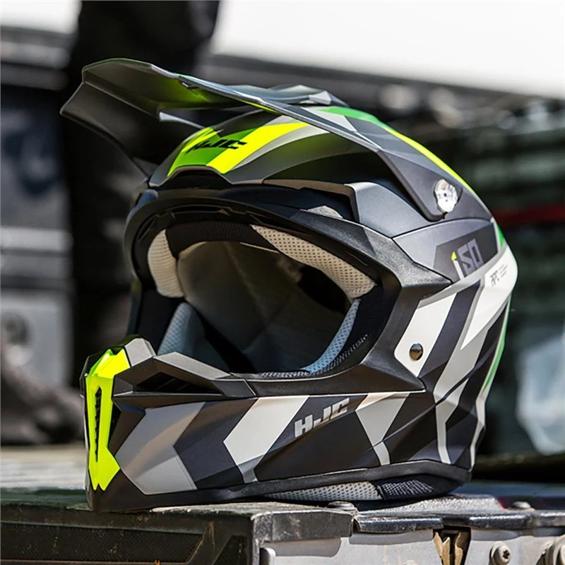 HJC I50 Vanish Moto-X Helmet (Green) - Image 2