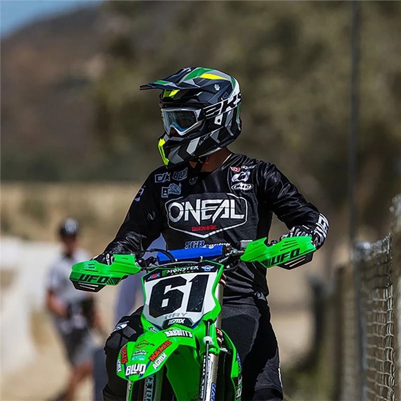 HJC I50 Vanish Moto-X Helmet (Green) - Image 3